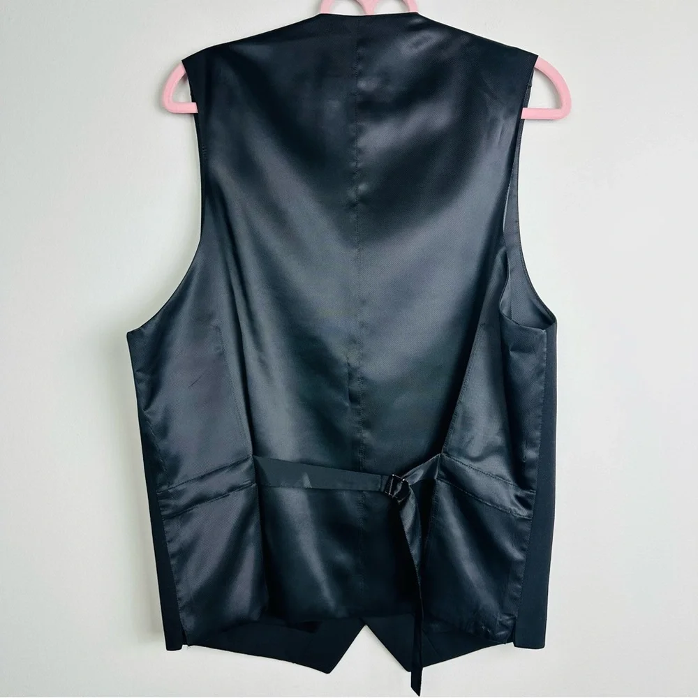 Pronto Uomo Black Formal Vest Size Large
